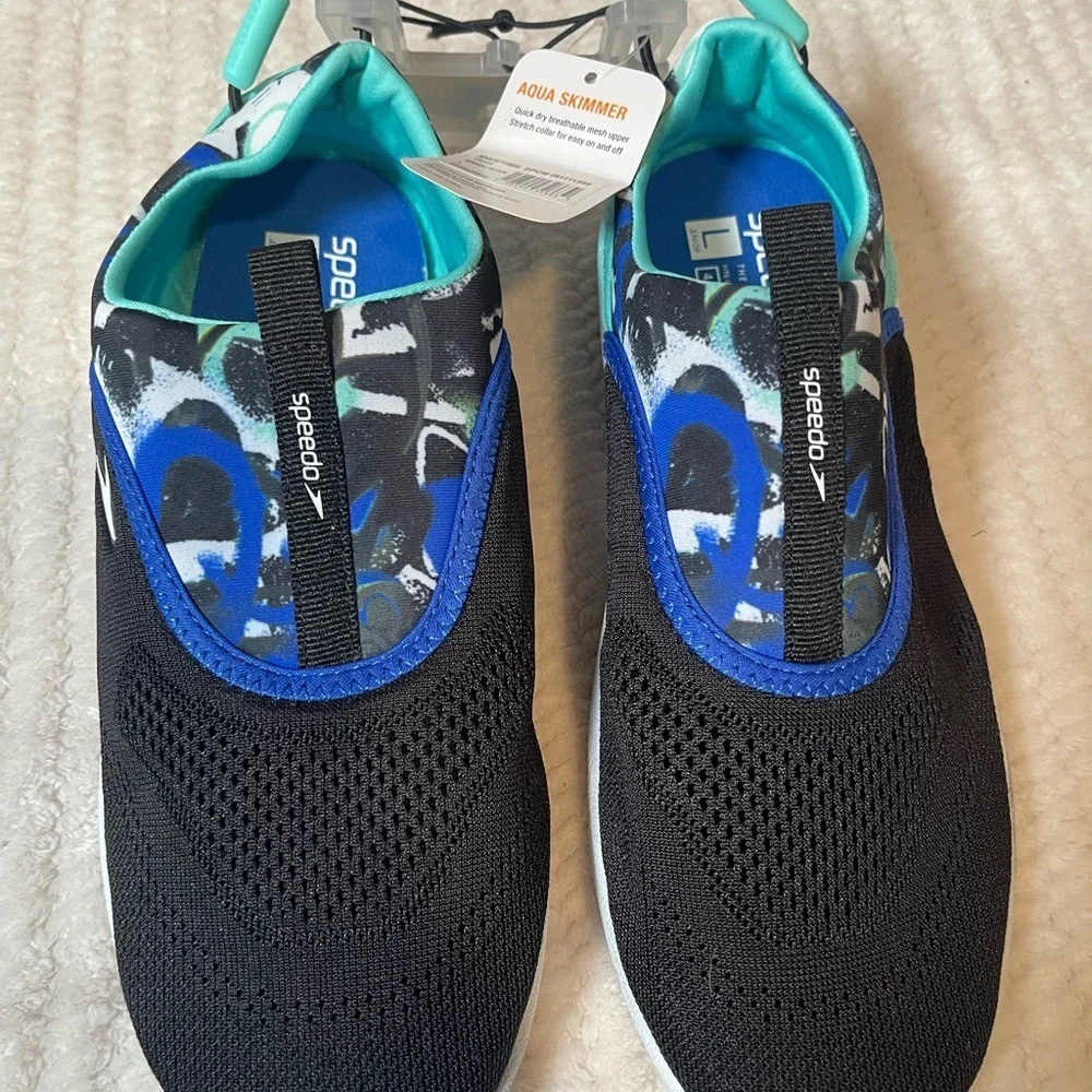 Speedo Kids Water Shoes - Black and Blue Camo